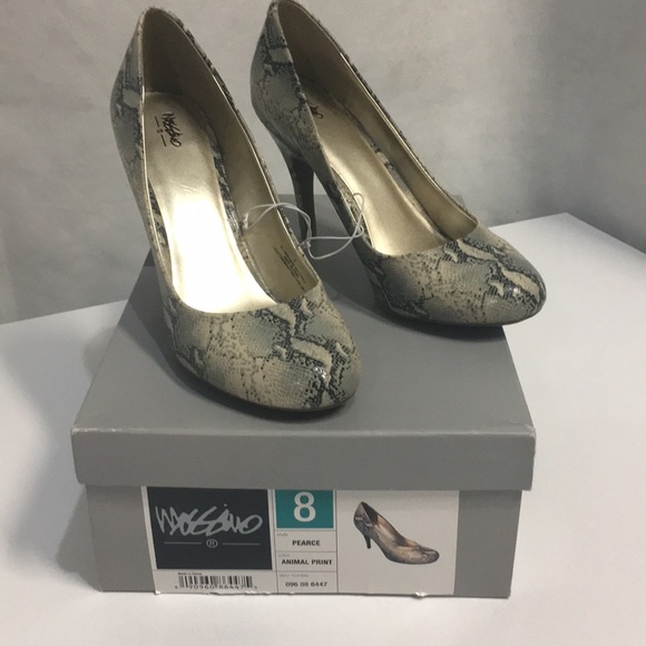 NIB Sz 8 snake print pattern pumps!! - Picture 1 of 7